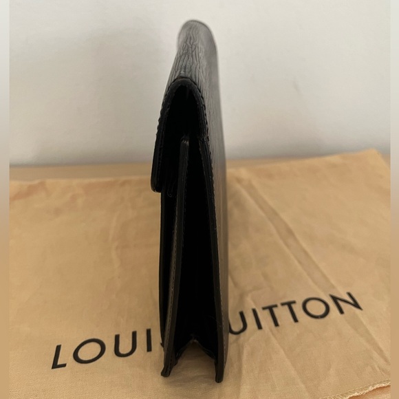 Louis Vuitton Black Epi Sellier Pouchette Clutch Wristlet with Key COA Circa1992 - Picture 6 of 17